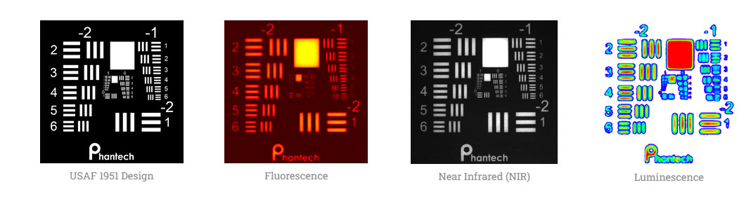 USAF 1951分辨率测试卡，USAF 1951发光线对卡，荧光线对卡