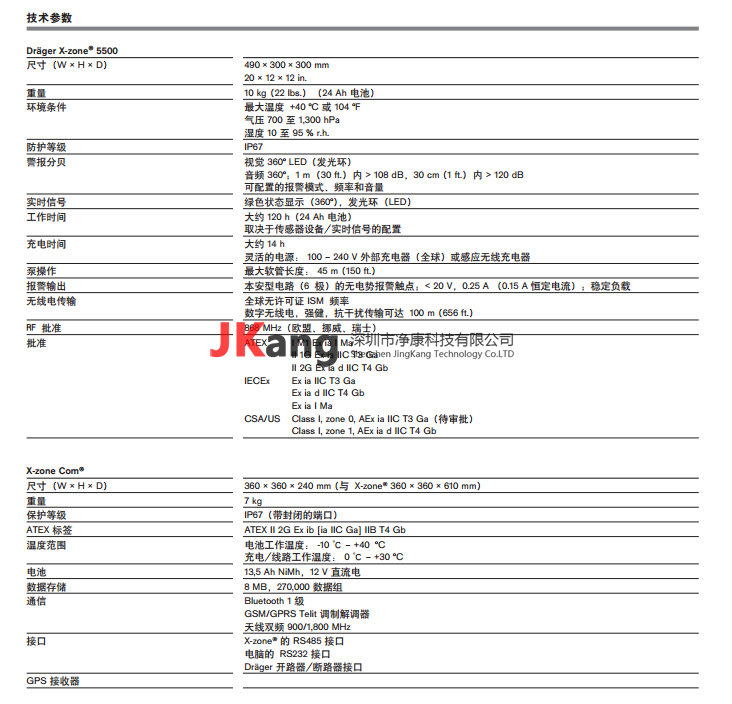 X-zone5500气体检测仪,Drager德尔格X-zone5500气体检测仪