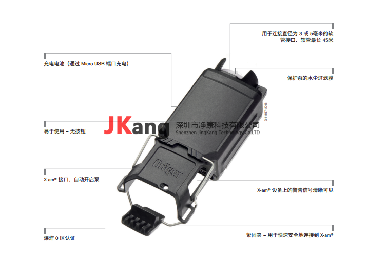 Drager德尔格X-am泵多种气体检测仪,X-am2500/5000/5600外置泵