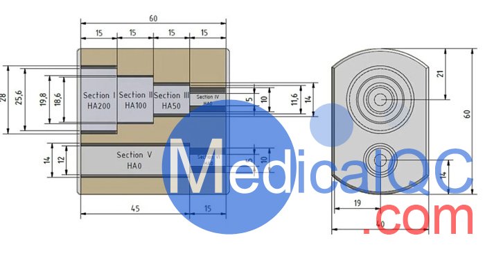 QRM-EFP欧洲前臂模体,QRM-EFP前臂模体产品尺寸图